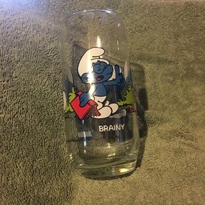 Vintage Smurf 1982 Peyo Collector's glasses